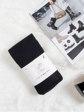 Comfortable Stretchy Full-length Footed Ribbed Tights (One Size & Plus Size)